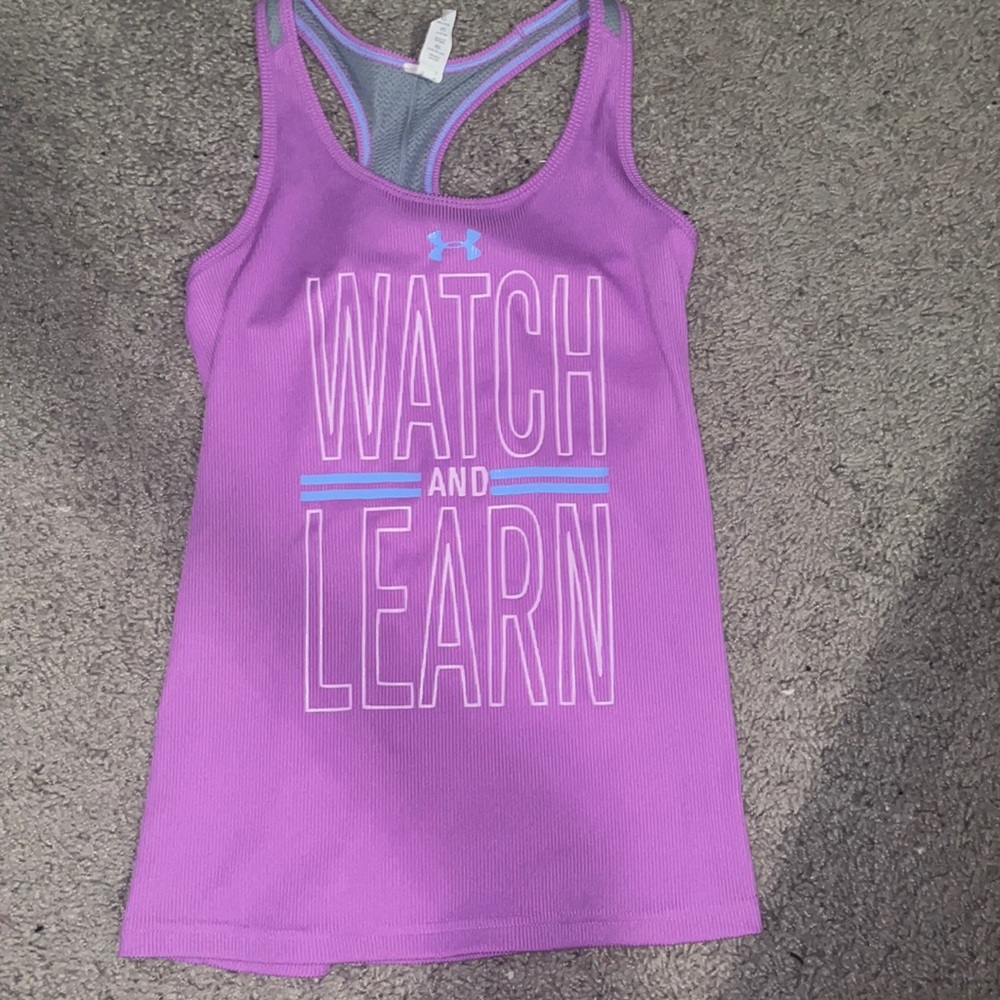 Under Armour purple tank top - size youth large